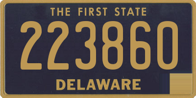 DE license plate 223860