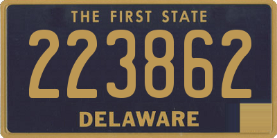 DE license plate 223862