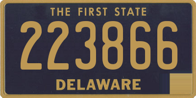 DE license plate 223866