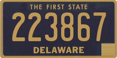 DE license plate 223867