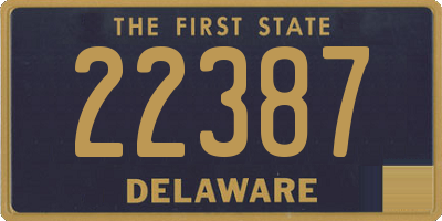 DE license plate 22387