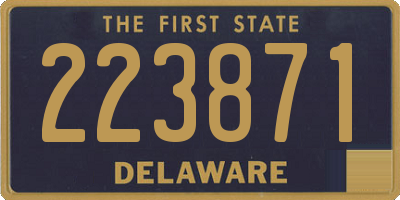 DE license plate 223871