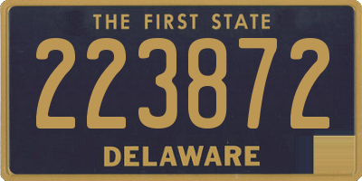 DE license plate 223872