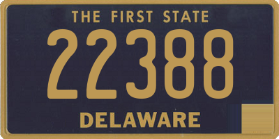 DE license plate 22388