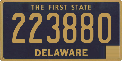 DE license plate 223880