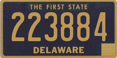 DE license plate 223884