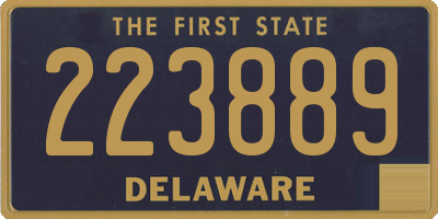 DE license plate 223889