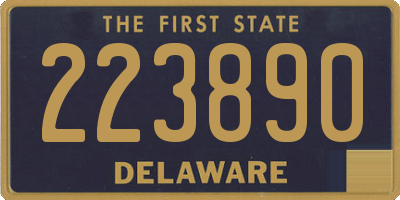 DE license plate 223890