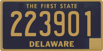 DE license plate 223901