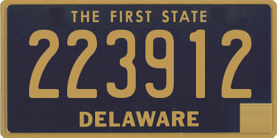 DE license plate 223912