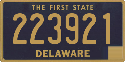 DE license plate 223921