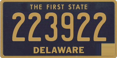 DE license plate 223922