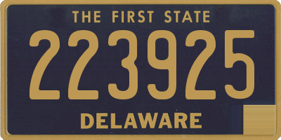 DE license plate 223925