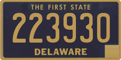 DE license plate 223930