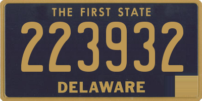 DE license plate 223932