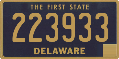DE license plate 223933