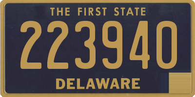 DE license plate 223940