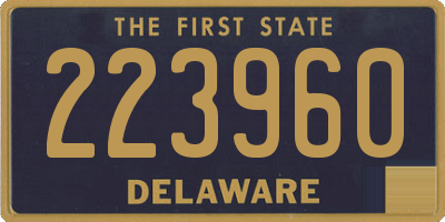 DE license plate 223960