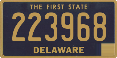 DE license plate 223968