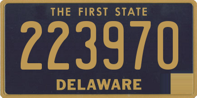 DE license plate 223970
