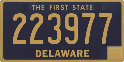 DE license plate 223977