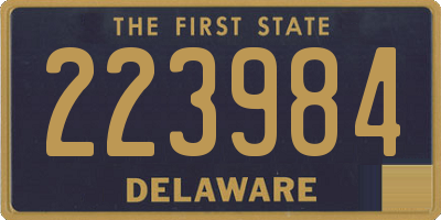 DE license plate 223984