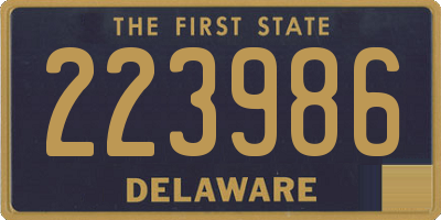 DE license plate 223986