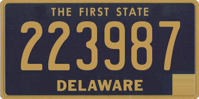 DE license plate 223987