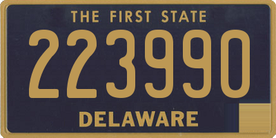 DE license plate 223990