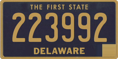 DE license plate 223992