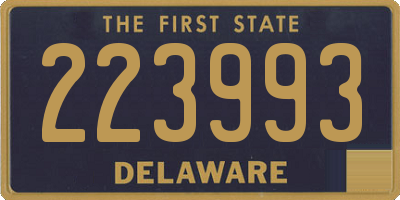 DE license plate 223993