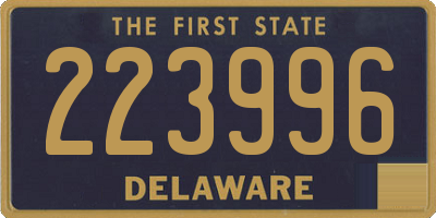 DE license plate 223996