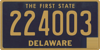 DE license plate 224003