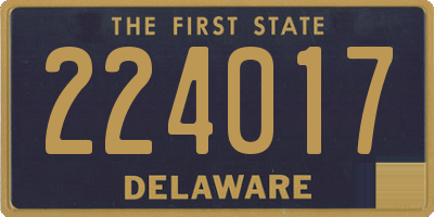 DE license plate 224017