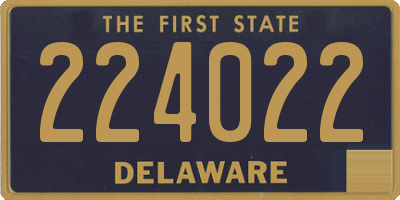 DE license plate 224022