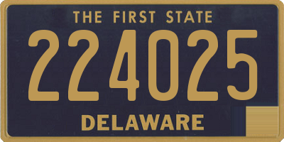 DE license plate 224025