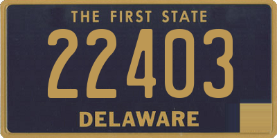 DE license plate 22403