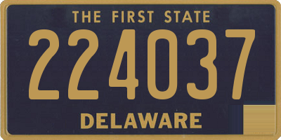 DE license plate 224037