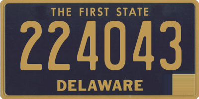 DE license plate 224043