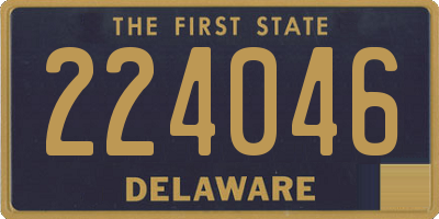 DE license plate 224046