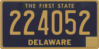 DE license plate 224052