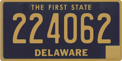 DE license plate 224062