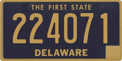 DE license plate 224071