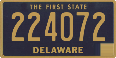 DE license plate 224072