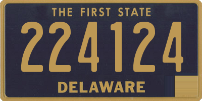 DE license plate 224124