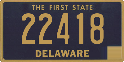 DE license plate 22418