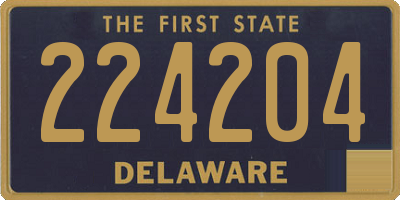 DE license plate 224204
