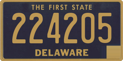 DE license plate 224205