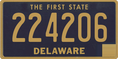 DE license plate 224206