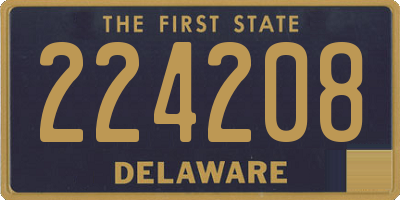 DE license plate 224208